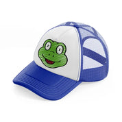 038 frog blue and white trucker hat