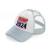 Trump 2024 Logo grey Trucker Hat