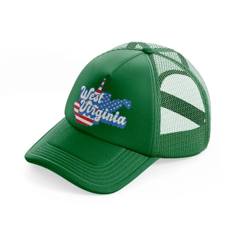 west virginia flag green trucker hat