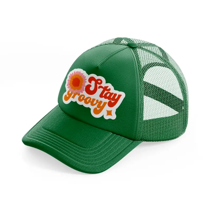 retro positive stickers (8) green trucker hat