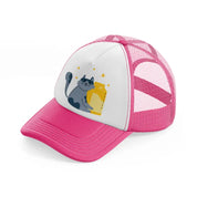 013 milk neon pink trucker hat