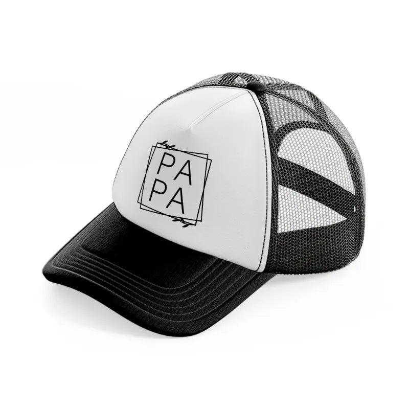 pa pa-black-and-white-trucker-hat