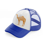 036 camel blue and white trucker hat