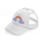 rainbow cloud-white-trucker-hat