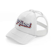 miami white trucker hat