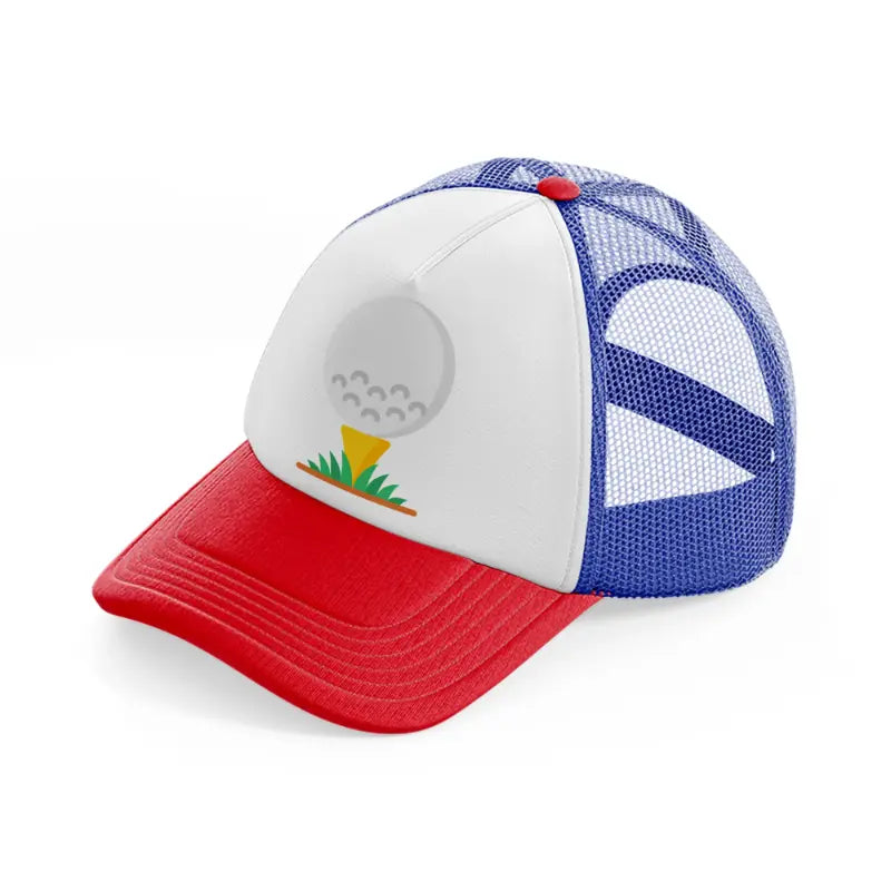 golf ball in grass multicolor trucker hat