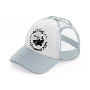 fishing is my retirement plan-grey-trucker-hat