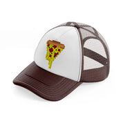 pizza brown trucker hat