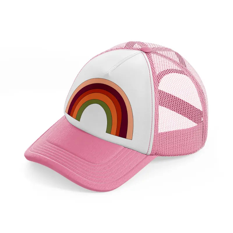 groovy shapes-04-pink-and-white-trucker-hat