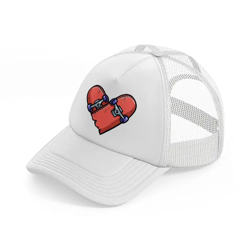 love skateboard-white-trucker-hat