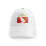 kangaroo retro vintage 80s style-white-trucker-hat