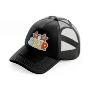 groovysticker 09 black trucker hat