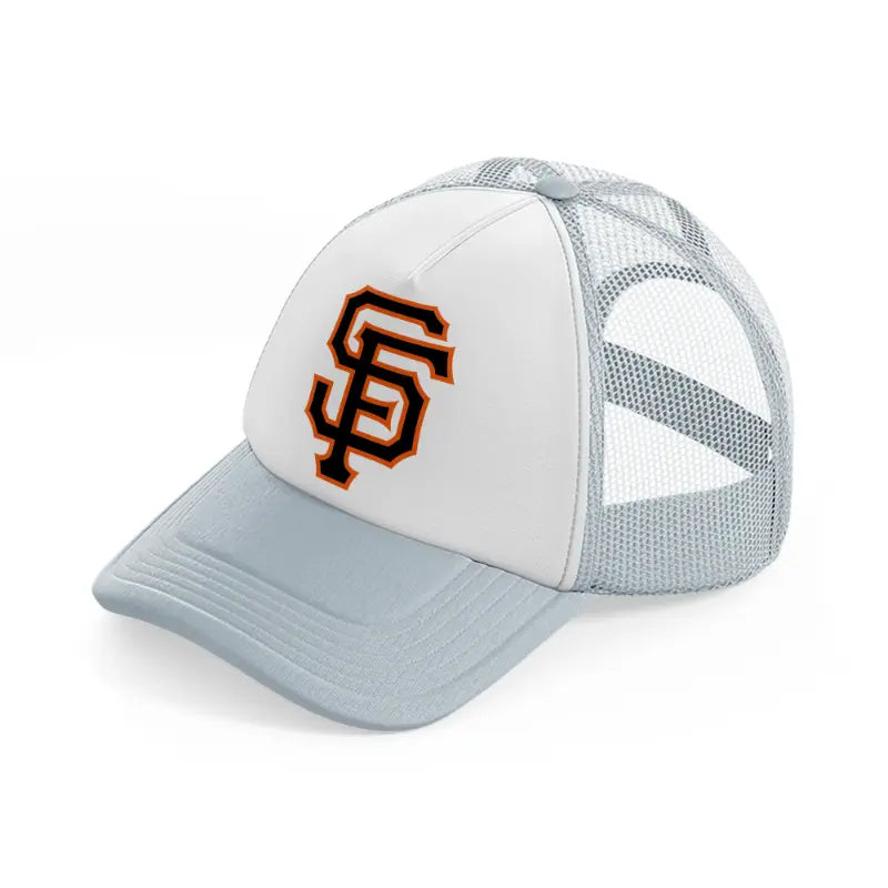 sf emblem grey trucker hat