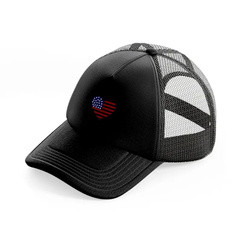 bold stripes bright stars brave hearts-01-black-trucker-hat
