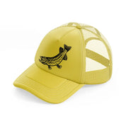 muskellunge fish-gold-trucker-hat