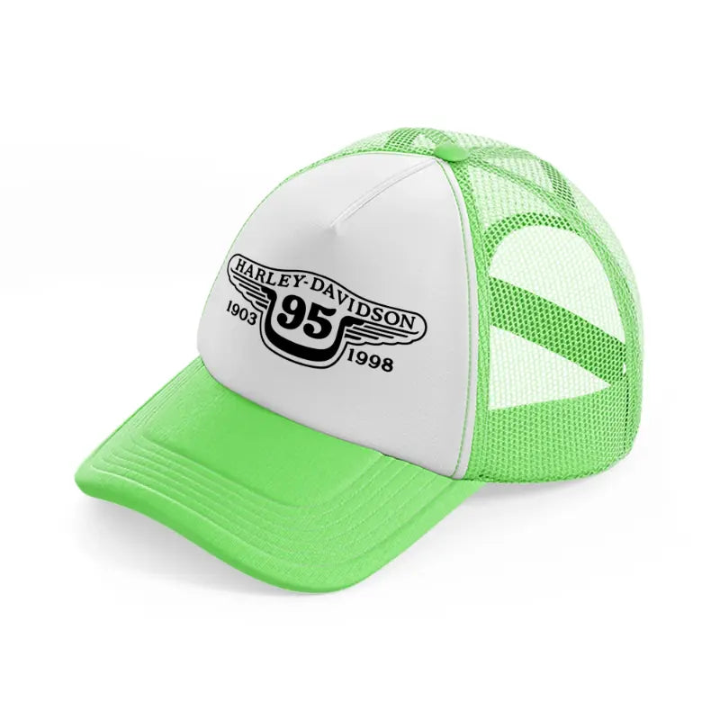 harley-davidson 95 1903-1998-lime-green-trucker-hat