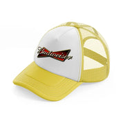 budweiser logo yellow trucker hat