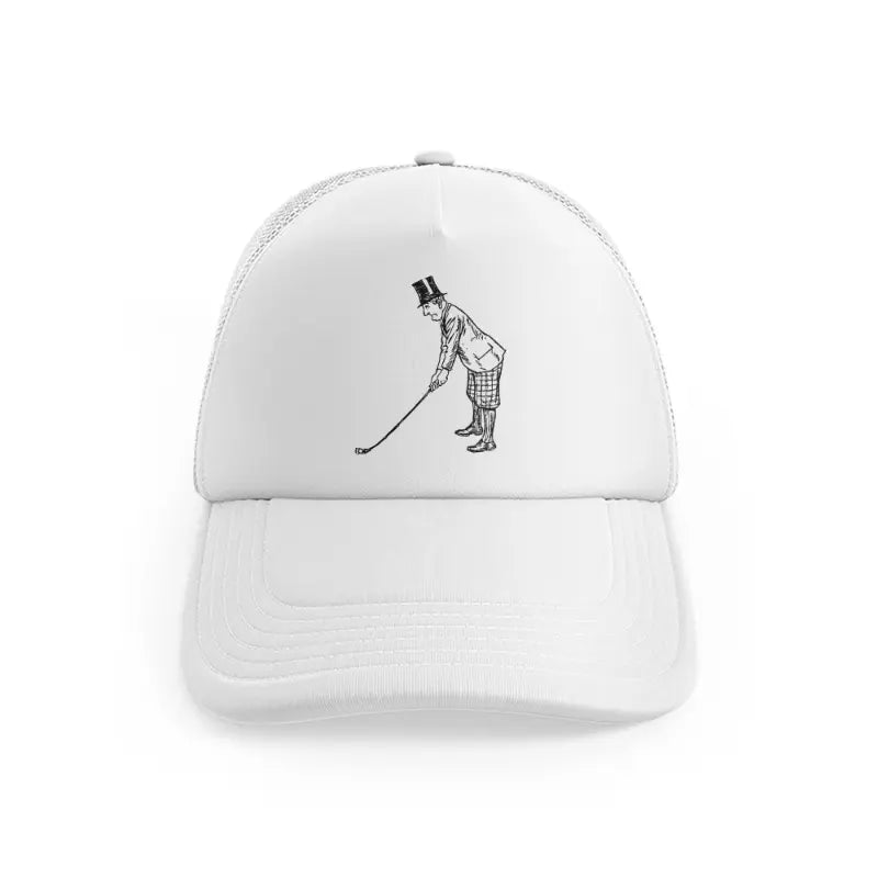 Golfer With Hatwhitefront-view