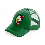 hello kitty santa-green-trucker-hat