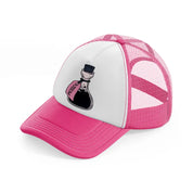 poison bottle-neon-pink-trucker-hat