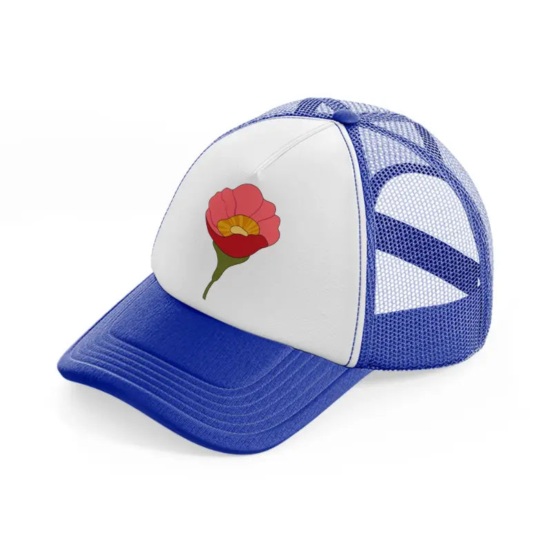 floral elements-32-blue-and-white-trucker-hat