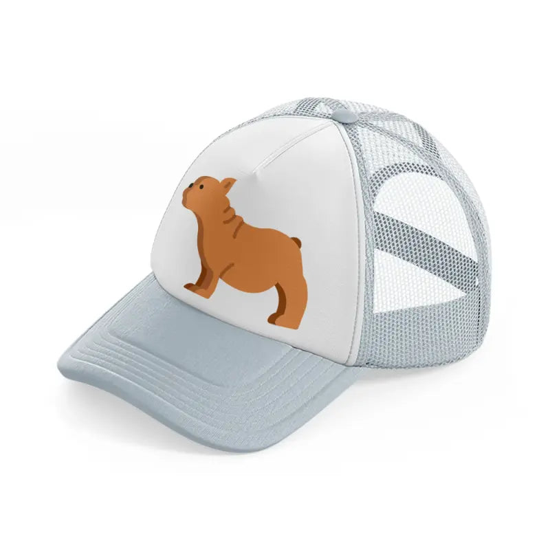 016-french bulldog-grey-trucker-hat