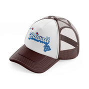 hawaii flag-brown-trucker-hat