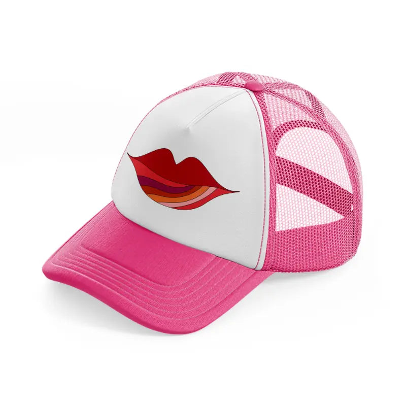 groovy elements-11-neon-pink-trucker-hat