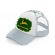 john deere green logo-grey-trucker-hat