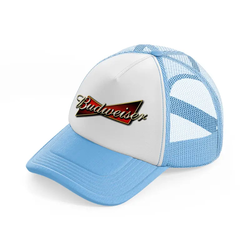 budweiser logo-sky-blue-trucker-hat