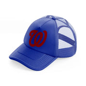 washington nationals emblem blue trucker hat