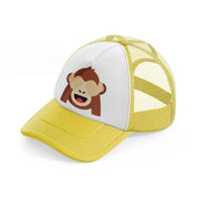 148 monkey 1 yellow trucker hat