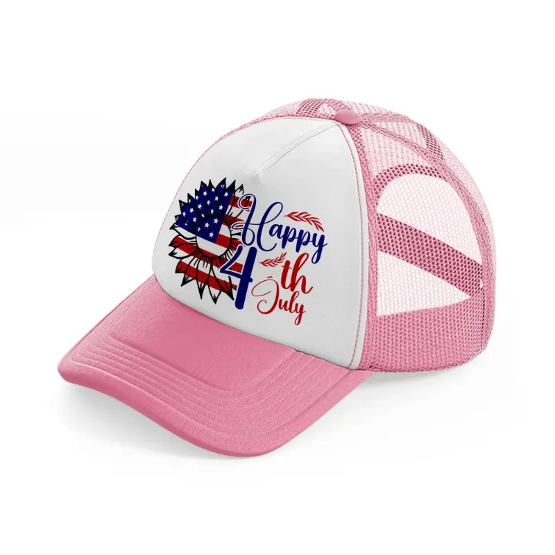happy 4th july-01-pink-and-white-trucker-hat