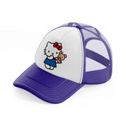 hello kitty puppet-purple-trucker-hat