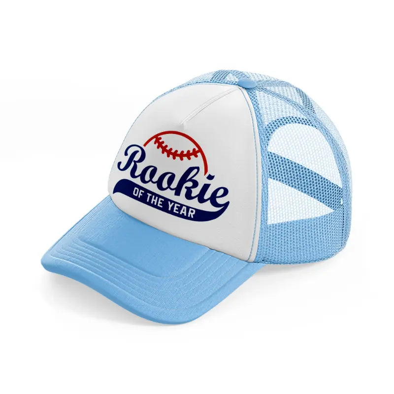 rookie of the year-sky-blue-trucker-hat