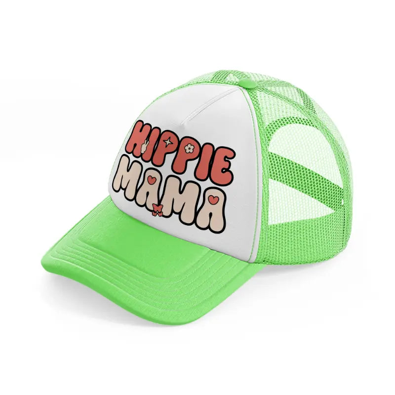 hippie mama (1)-lime-green-trucker-hat