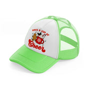 have a cup of cheer-lime-green-trucker-hat