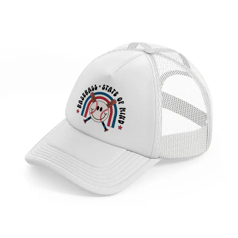 baseball state of mind-white-trucker-hat