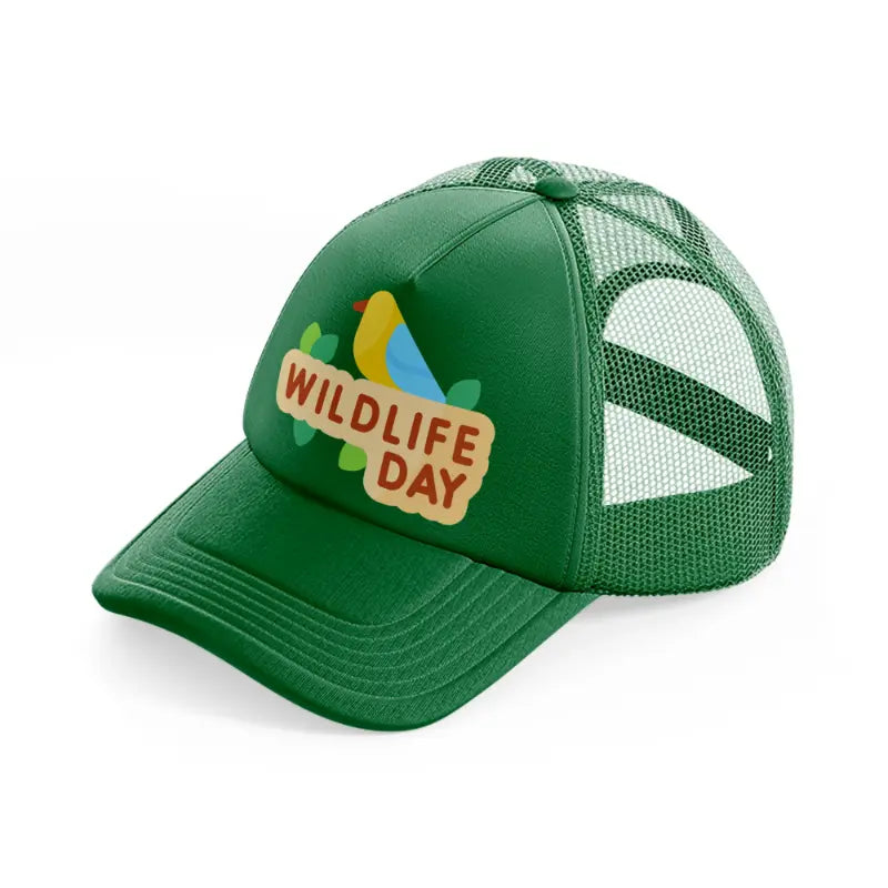 world wildlife day (2) green trucker hat