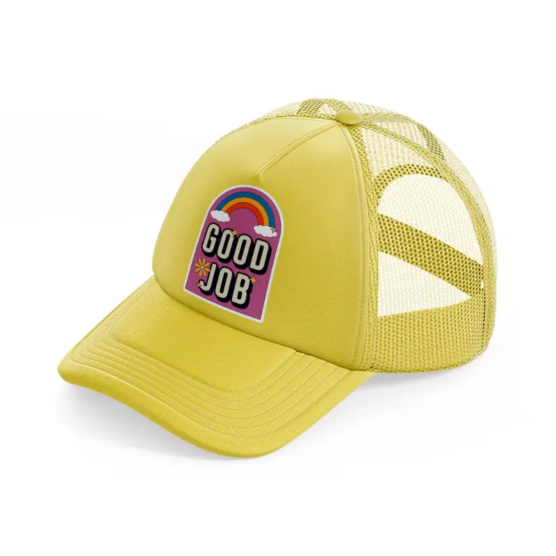 good job gold trucker hat