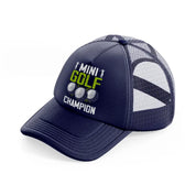 mini golf champion-navy-blue-trucker-hat