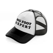 Big Foot Expert black-and-white Trucker Hat