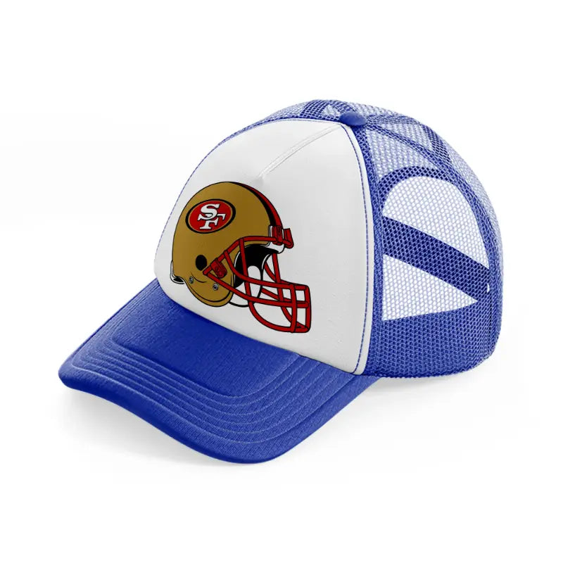 49ers helmet-blue-and-white-trucker-hat