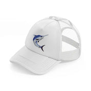 blue marlin white trucker hat