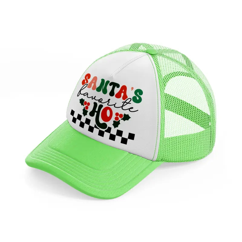 santa's favorite ho-lime-green-trucker-hat