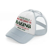 north pole milk and cookie co. baking santa's favorite-grey-trucker-hat