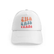 she-said-yaaas-white-trucker-hat