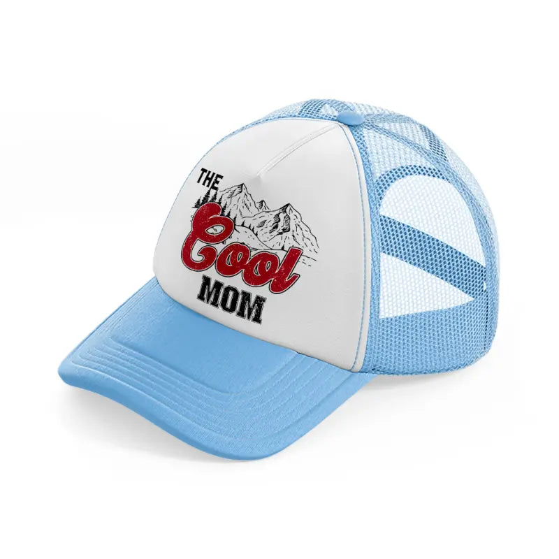 the cool mom-sky-blue-trucker-hat