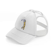golf player sign-white-trucker-hat