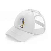 golf player sign white trucker hat